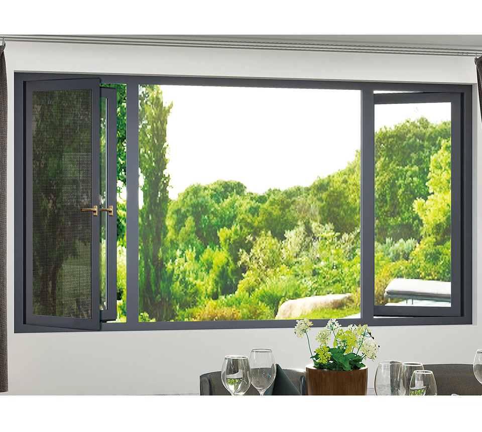 108系统钢纱一体外开窗